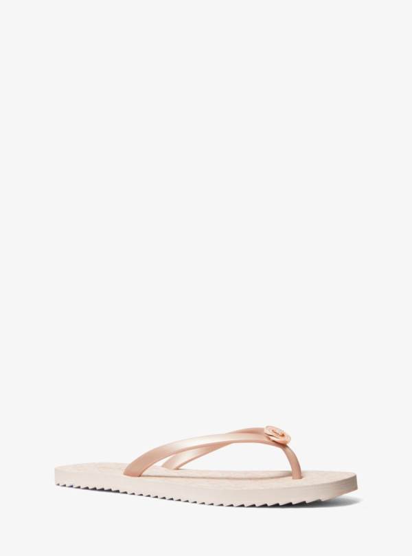 Damske Zabky Michael Kors Jinx Logo Ruzove - Topanky Michael Kors Nejlevnejsi | IMXKL-3974
